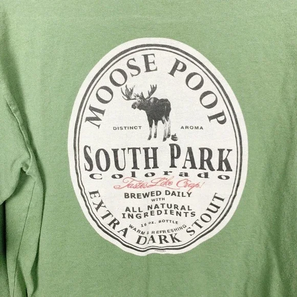 South Park Colorado Moose Poop Stout Long Sleeve Duck Company Tee T-Shirt Small - Picture 5 of 5